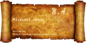 Michael Anna névjegykártya